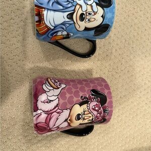 Disney Mickey and Minnie Mouse Kids Mug Set - Blue and Purple